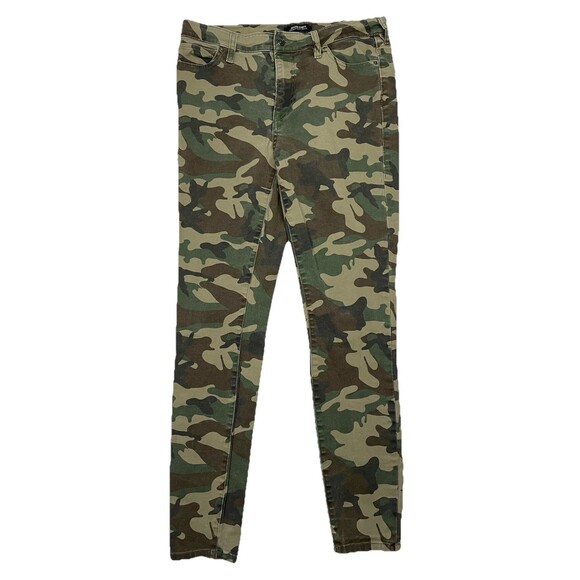 True Religion Women 30 Jeans Jennie Curvy Skinny Stretch Camo Military Urban Y2K - Picture 3 of 16